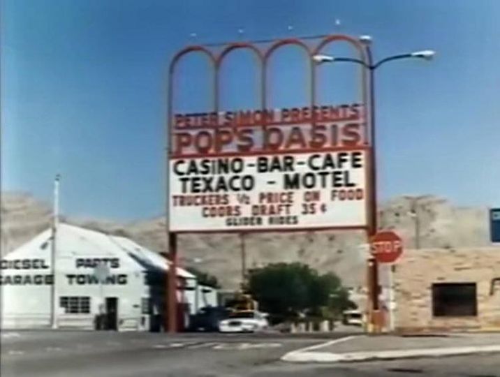 Pop's Oasis iconic roadside sign - Peter Simon Presents